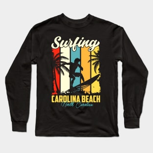 Surfing | Carolina Beach, North Carolina Long Sleeve T-Shirt